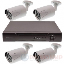 10-канальный IP регистратор 4K (4xPOE) + 4 камеры 2Мп, VNK03